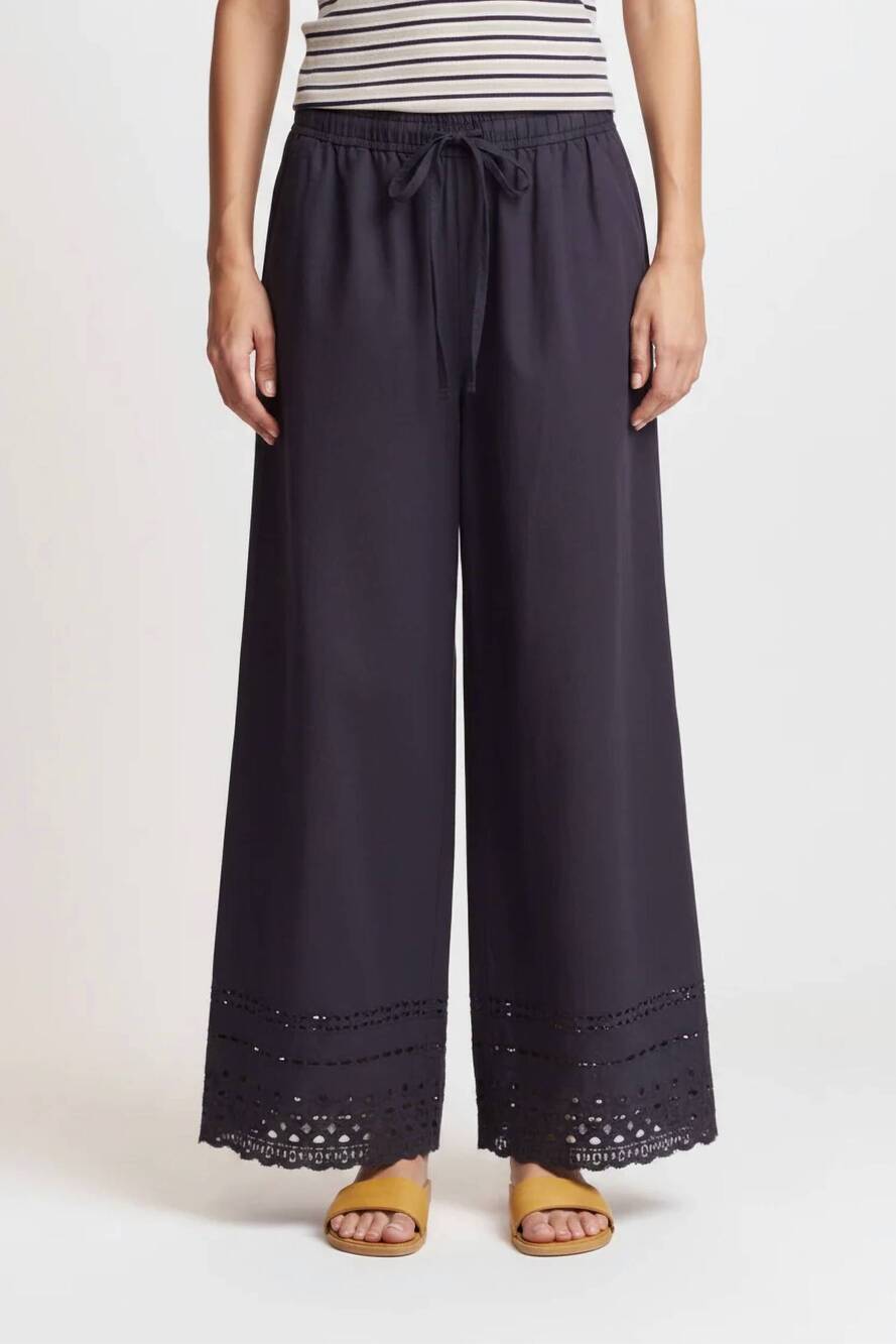 NEW GRADE & GATHER eyelet hem snuggle pants in atlantic